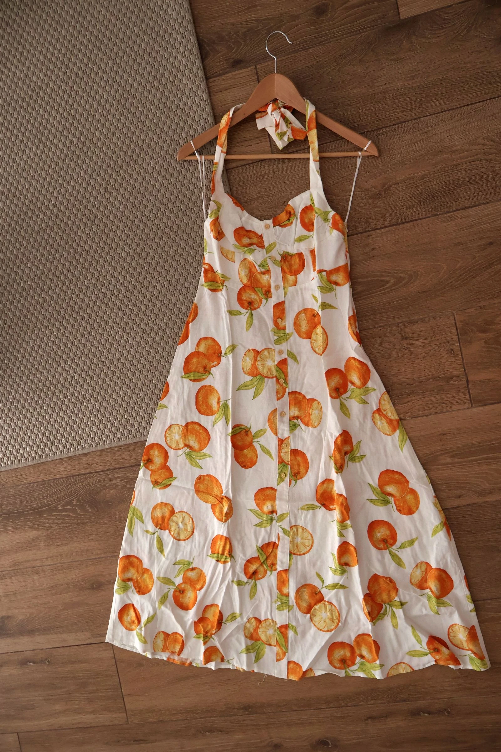 Vestido largo naranjas